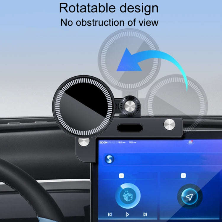 For Tesla Model 3/Y Car Magnetic Phone Holder Rotatable Car Navigation Mount, Style: Square