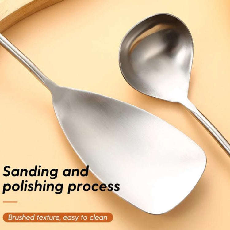 304 Stainless Steel Walnut Handle Cooking Tools Home Restaurant Kitchen Gadgets, Style: Cake Spatula