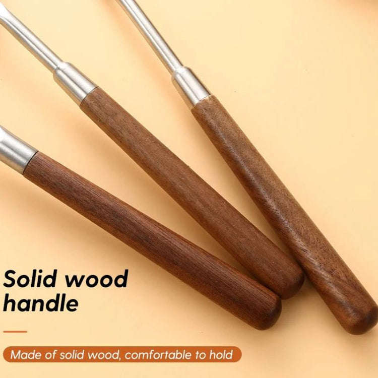 304 Stainless Steel Walnut Handle Cooking Tools Home Restaurant Kitchen Gadgets, Style: Cake Spatula