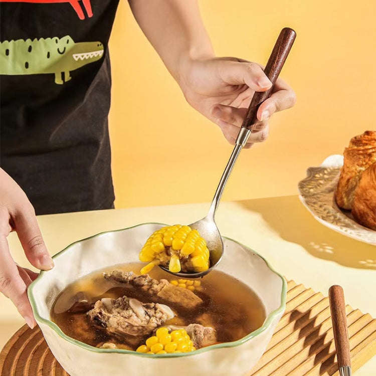 304 Stainless Steel Walnut Handle Cooking Tools Home Restaurant Kitchen Gadgets, Style: Cake Spatula