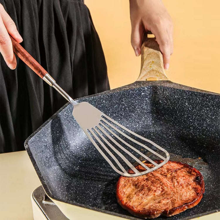 304 Stainless Steel Walnut Handle Cooking Tools Home Restaurant Kitchen Gadgets, Style: Cake Spatula
