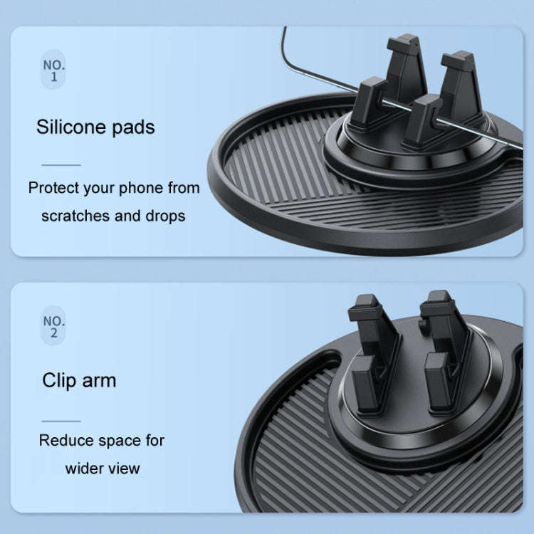 Car Dashboard Navigation Phone Holder Multifunctional Non-Slip Storage Bracket(Blue)
