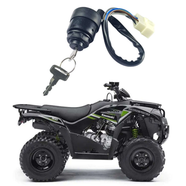 For Kawasaki ATV/UTV Starter Power Ignition Switch Key Lock(Black)