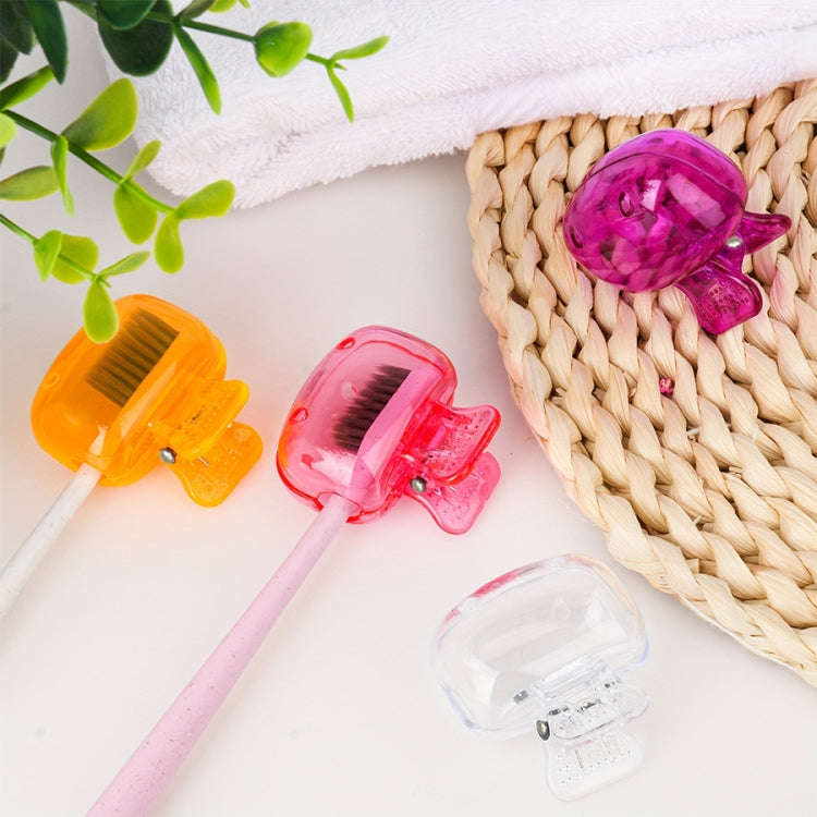 4pcs Toothbrush Storage Clip Toothbrush Protective Cap Portable Plastic Toothbrush Box(Color Rand...