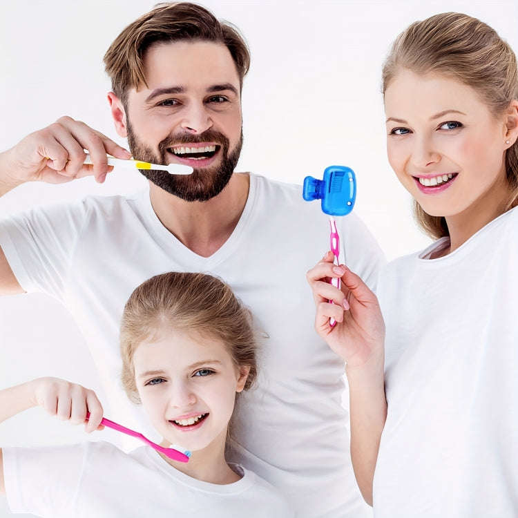 4pcs Toothbrush Storage Clip Toothbrush Protective Cap Portable Plastic Toothbrush Box(Color Rand...