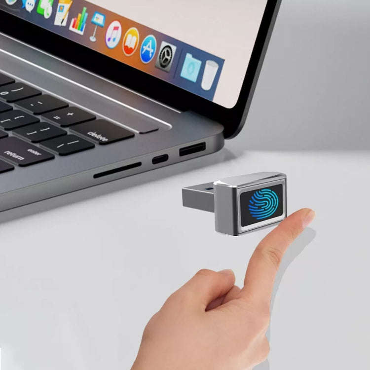 USB Fingerprint Reader Windows Hello Dongle Module for Windows 10 and Above Systems(Silver)