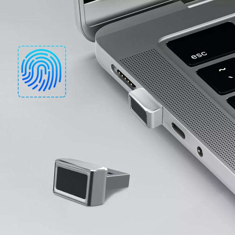 USB Fingerprint Reader Windows Hello Dongle Module for Windows 10 and Above Systems(Silver)