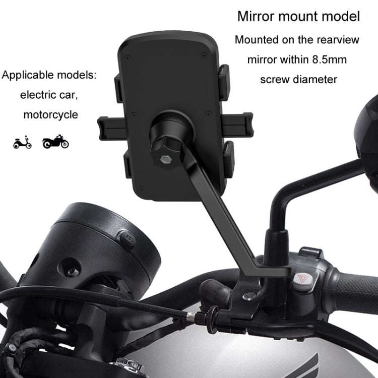 Mountain Road Bike Phone Holder Motorcycle Aluminum Alloy Riding Navigation Bracket, Model: Rearv...