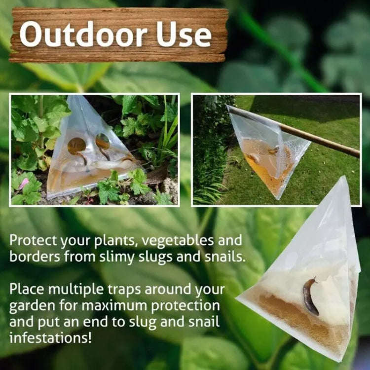 20pcs /Pack Snail Slug Trap Bag Garden Vegetable Plot Trap Transparent Plastic Bag