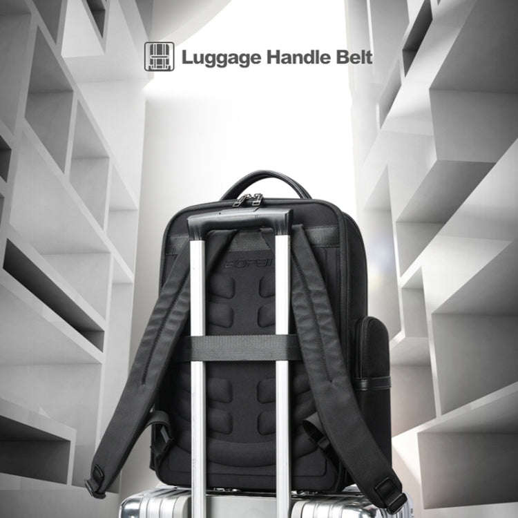 Bopai 61-120511 arge-capacity Travel Business Laptop Backpack With USB+Type-C Port(Black)