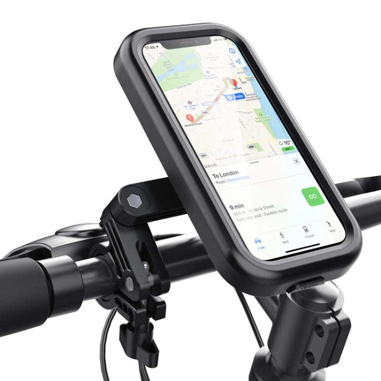 Waterproof Motorcycle Bicycle Cell Phone Holder 360 Rotating Riding Navigation Holder, Model: Han...