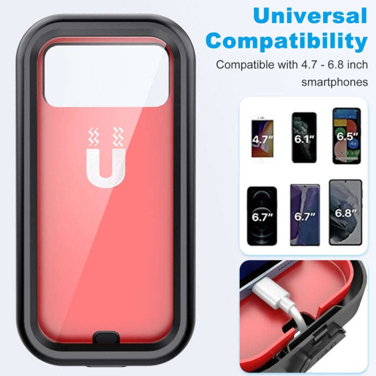 Waterproof Motorcycle Bicycle Cell Phone Holder 360 Rotating Riding Navigation Holder, Model: Han...