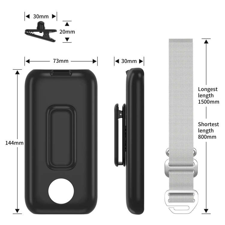 For Apple Vision Pro Battery PC Case Holder With Belt Clip And Shoulder Strap VR Headset Accessor...