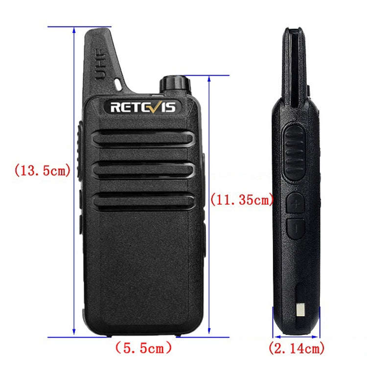 RETEVIS RT22 Hotel Mini Charging Two-Way Wireless Intercom Walkie Talkie(US Frequency with Plug)