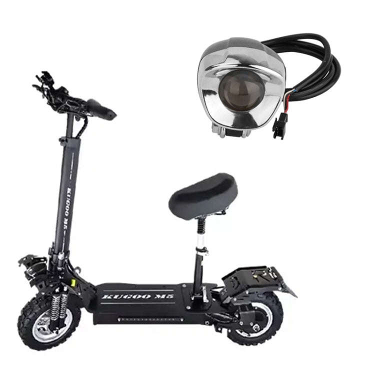 For KUGOO M5 AIMITE Electrical Scooter Front Headlight Warning Lights(Black)