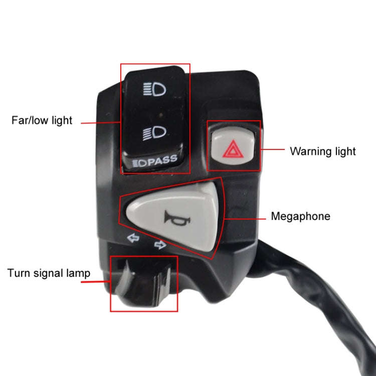 For Honda Click150i Left Handlebar Turn Signal Motorcycle Switch Accessories(Black)
