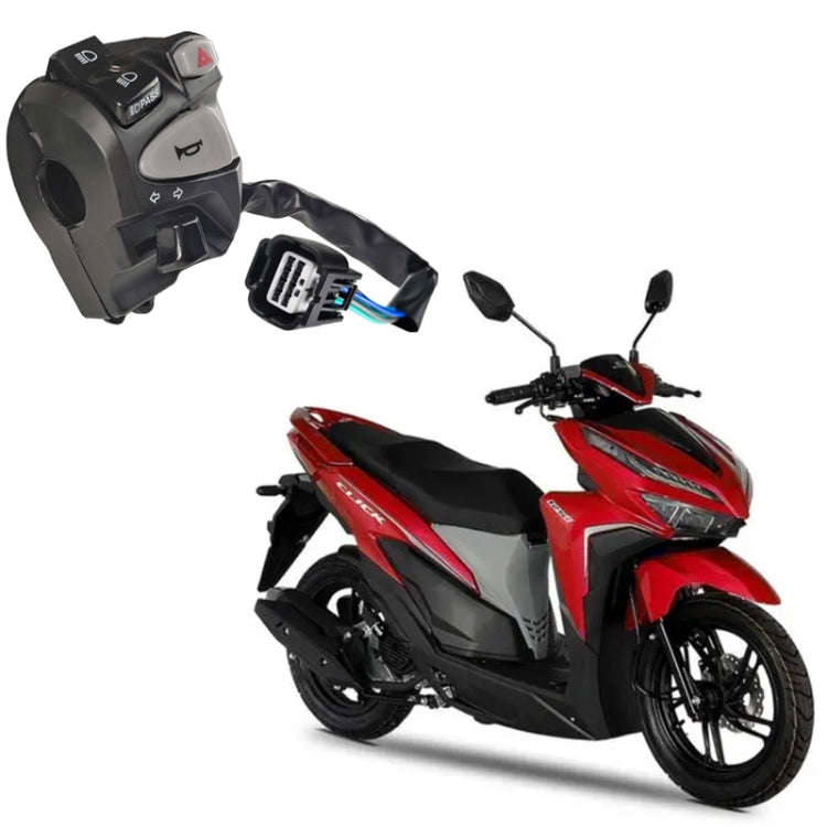 For Honda Click150i Left Handlebar Turn Signal Motorcycle Switch Accessories(Black)