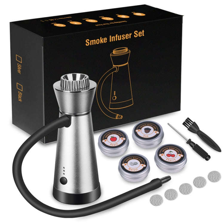 Kitchen Cocktail Smoker Set Home Steak Smoking Cooking Tool(Black)