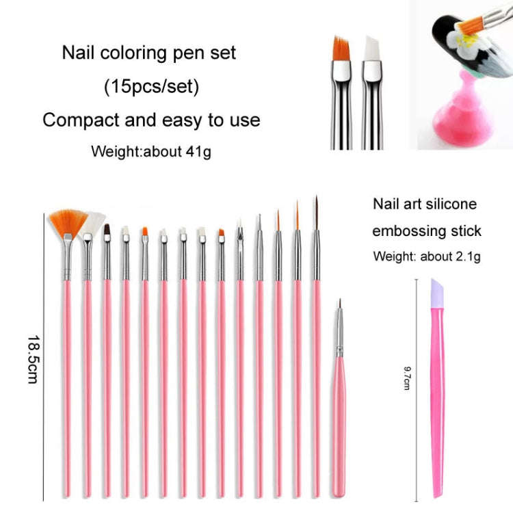 Nail Art Tools Set Nail Painting Pen Dotting Pen Filing Strip Rhinestone Butterfly Sequin Jewelry...