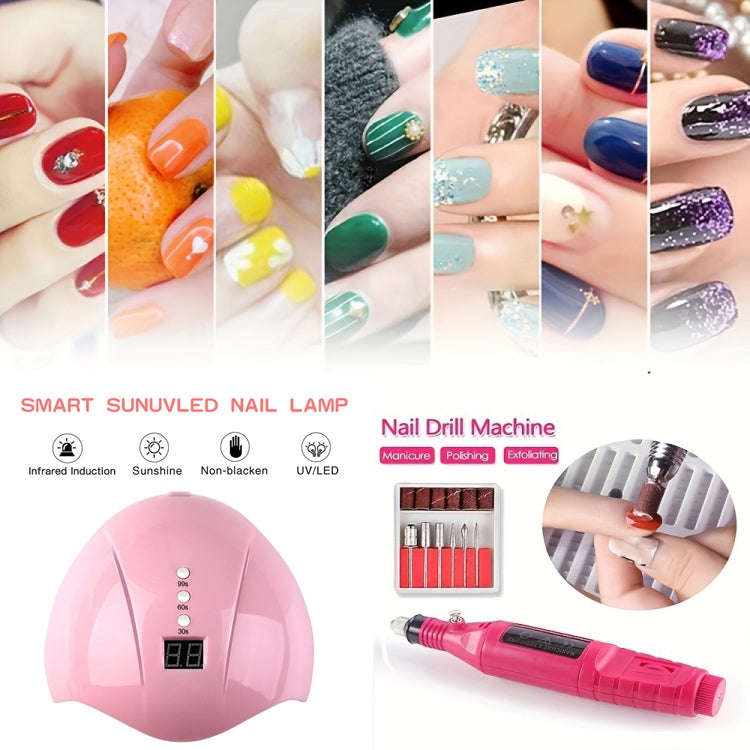 USB Plug-in Seashell Nail Lamp Mini UV Light Therapy Lamp Nail Polishers Stick Diamonds Tool Set(...