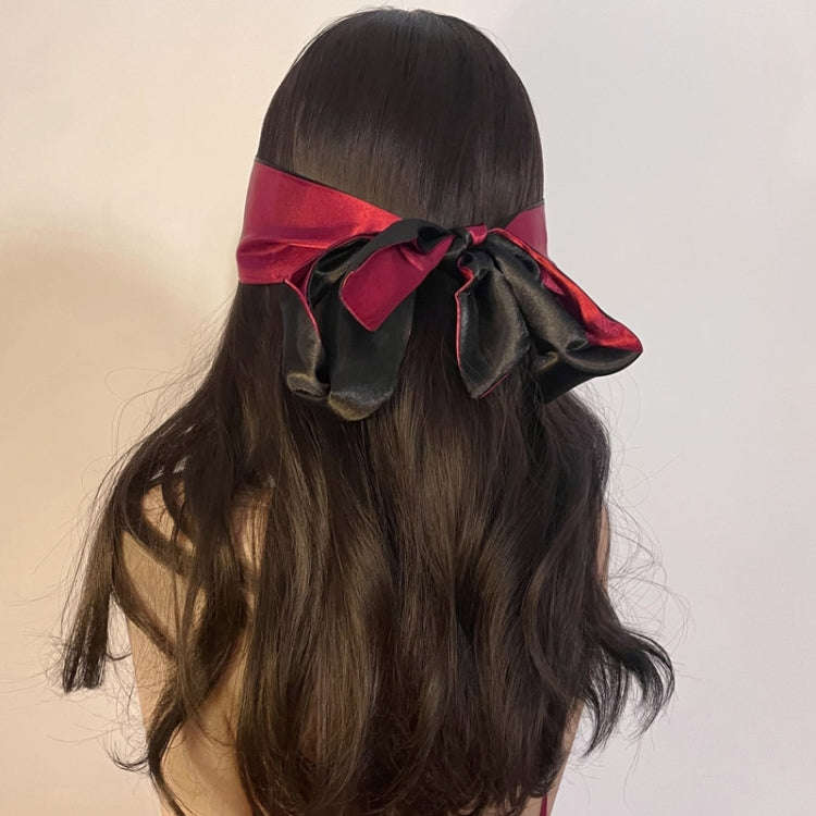 Ribbon Erotic Eye Mask Bondage Tie Up Toys(Wine Red)