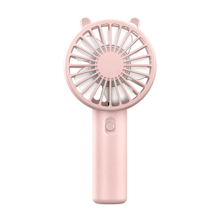 Mini USB Handheld Fan Rechargeable Portable Desktop Phone Holder(Pink)