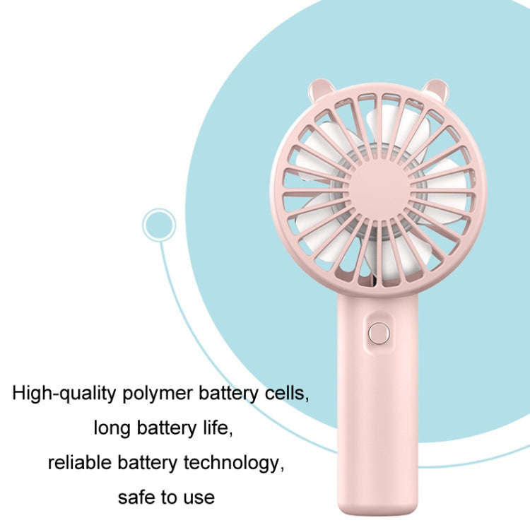 Mini USB Handheld Fan Rechargeable Portable Desktop Phone Holder(Green)