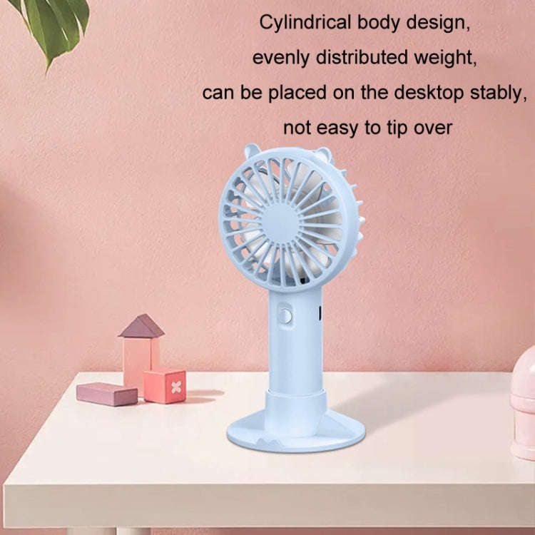 Mini USB Handheld Fan Rechargeable Portable Desktop Phone Holder(Green)