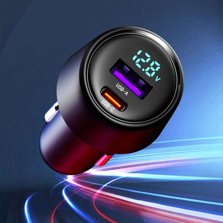S-31 65W Dual Port A+C High Power Car Fast Charger Auto Cigarette Lighter