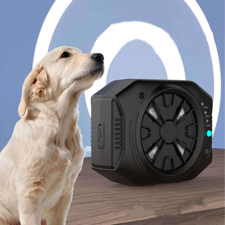 Ultrasonic Anti Dog Bark Device 3 Adjustable Levels Waterproof Bark Silencer(Black)