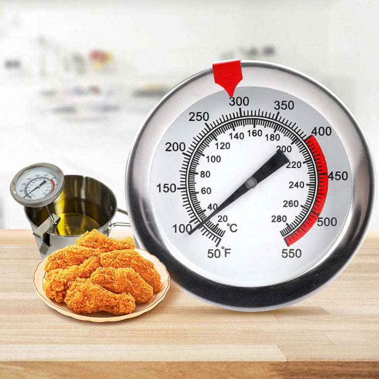 20cm Long Stem Stainless Steel Thermometer with Pot Clip for Frying, Cooking, Turkey, Food, Milk