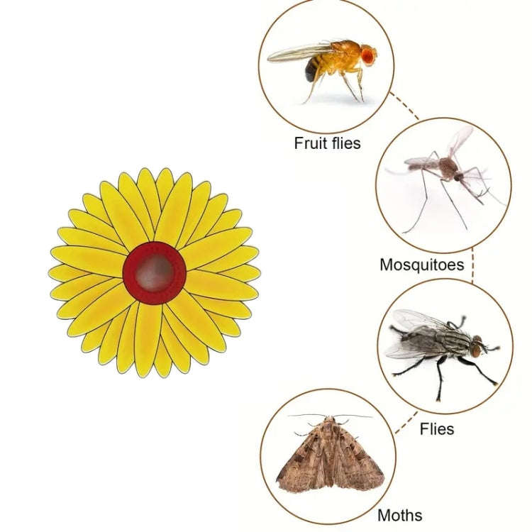 3pcs Fly Stickers Window Traps Insecticide Paper Sticky Insect Traps