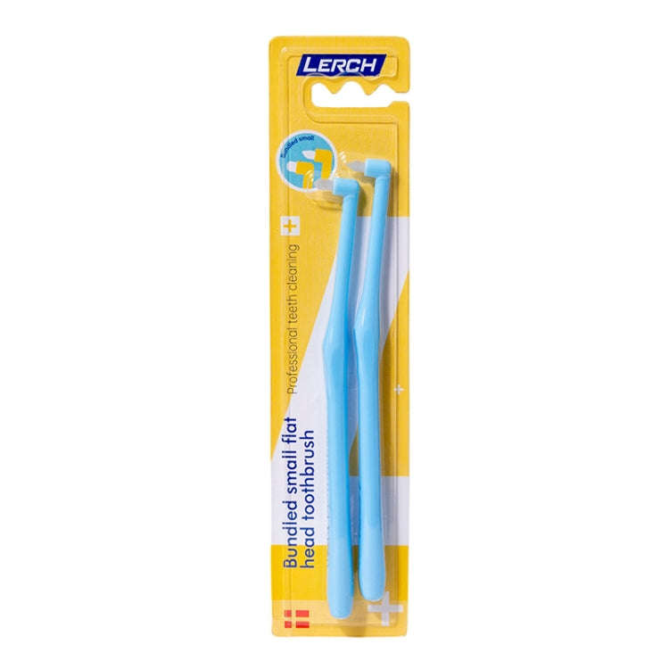 LERCH 2 In 1 Pointed + Rounded Orthodontic Teeth Cleaning Brush Pet Dental Crevice Brush(Color Ra...