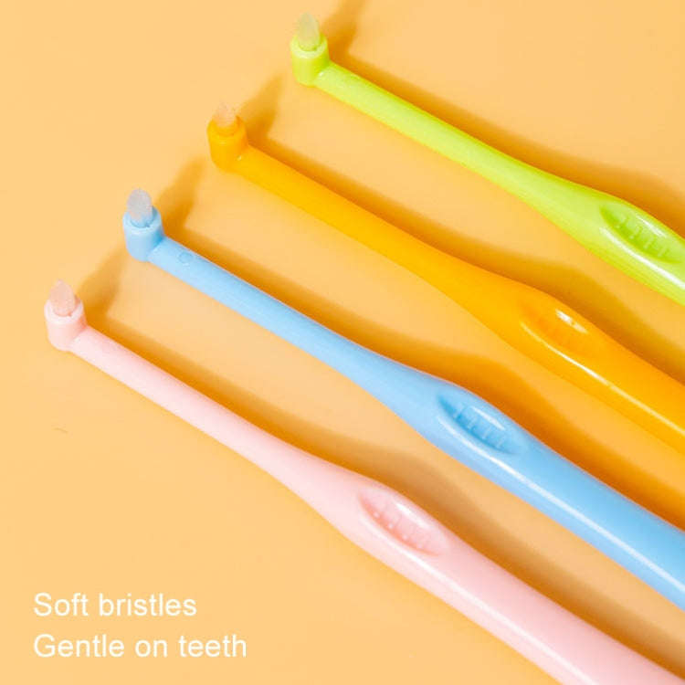 LERCH 2 In 1 Pointed + Rounded Orthodontic Teeth Cleaning Brush Pet Dental Crevice Brush(Color Ra...