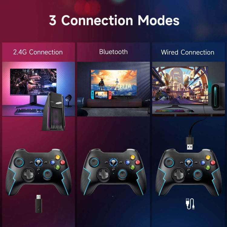 EasySMX 9013Pro  Wireless Game Controller For Switch / PS3 / IOS / Android / PC(Black Blue)