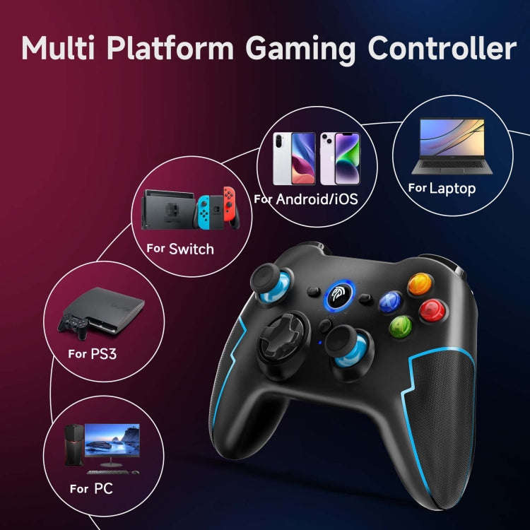 EasySMX 9013Pro  Wireless Game Controller For Switch / PS3 / IOS / Android / PC(Black Blue)