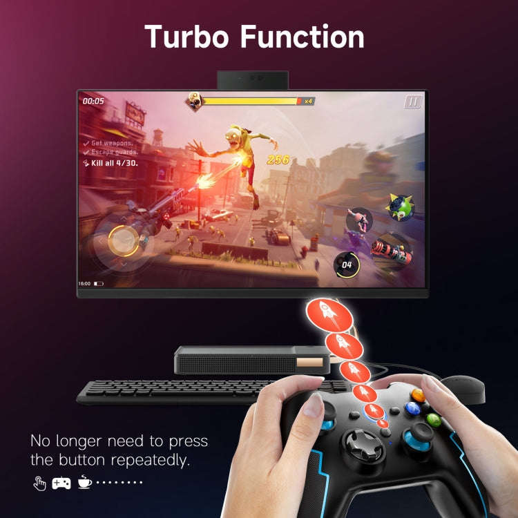 EasySMX 9013Pro  Wireless Game Controller For Switch / PS3 / IOS / Android / PC(Black Blue)