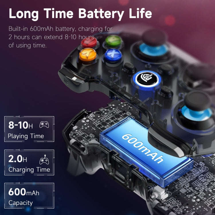 EasySMX 9013Pro  Wireless Game Controller For Switch / PS3 / IOS / Android / PC(Black Blue)