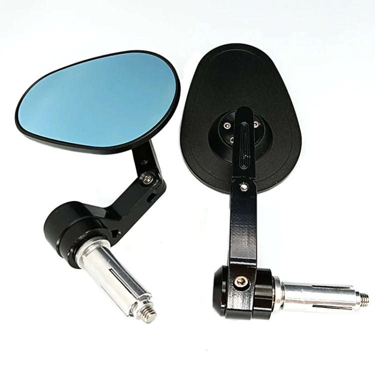Motorcycle Aluminum Alloy Foldable Rearview Mirror(Black)
