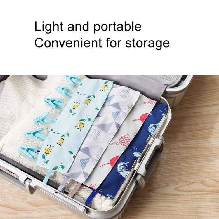 Multi Clip Portable Fabric Clothes Hanger Multifunctional Folding Fabric Clothes Clip Hangers, Co...