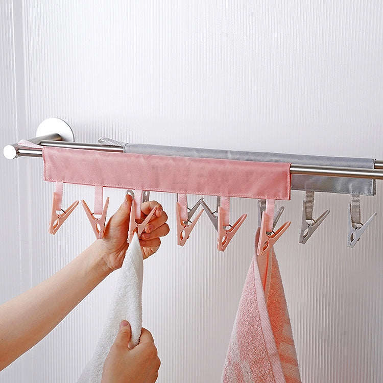 Multi Clip Portable Fabric Clothes Hanger Multifunctional Folding Fabric Clothes Clip Hangers, Co...