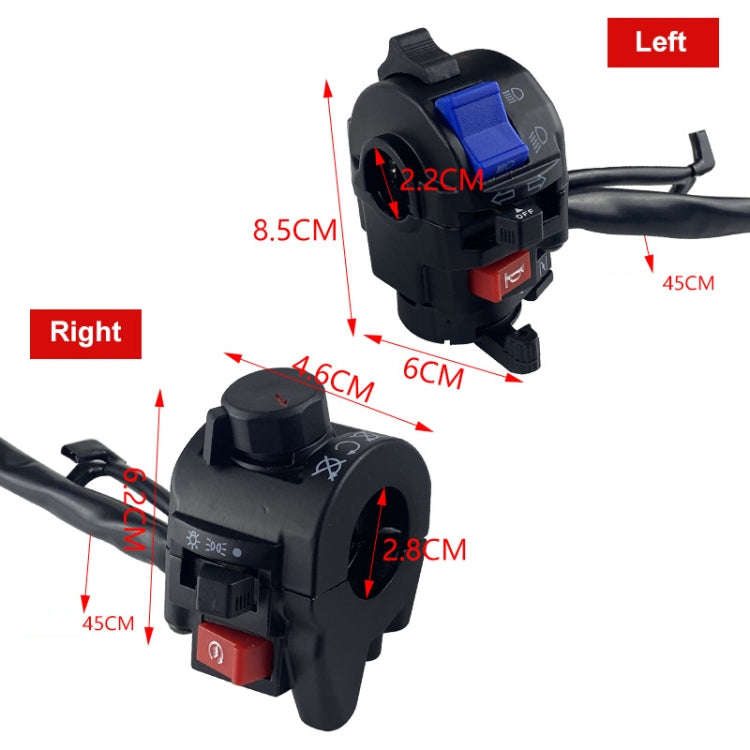 For QJ Storm Taizi 150 Motorcycle Left And Right Handlebar Switch Assembly(Silver)