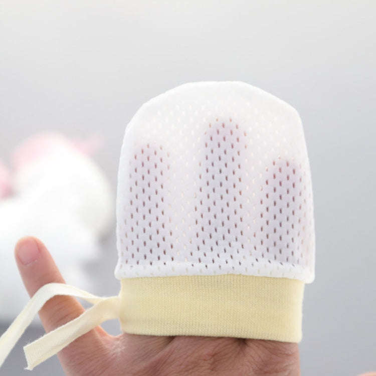 Newborn Baby Anti-Scratching Mesh Mittens Summer Breathable Elastic Lacing Adjustable Gloves, Col...