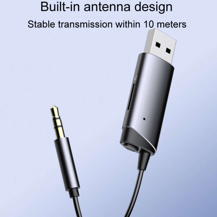 AUX Car Bluetooth Receiver Adapter 3.5mm Cell Phone Computer Connector With TF Card Slot
