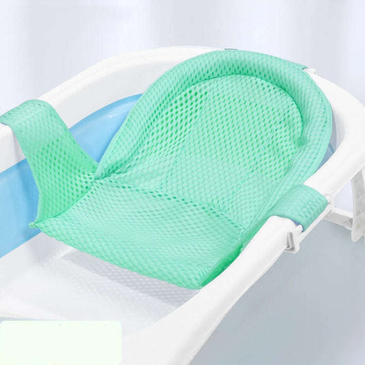 Baby Bath Tub Bathing Support Net Stand Newborn Non-Slip Suspended Shower Mat, Style: T-type Green