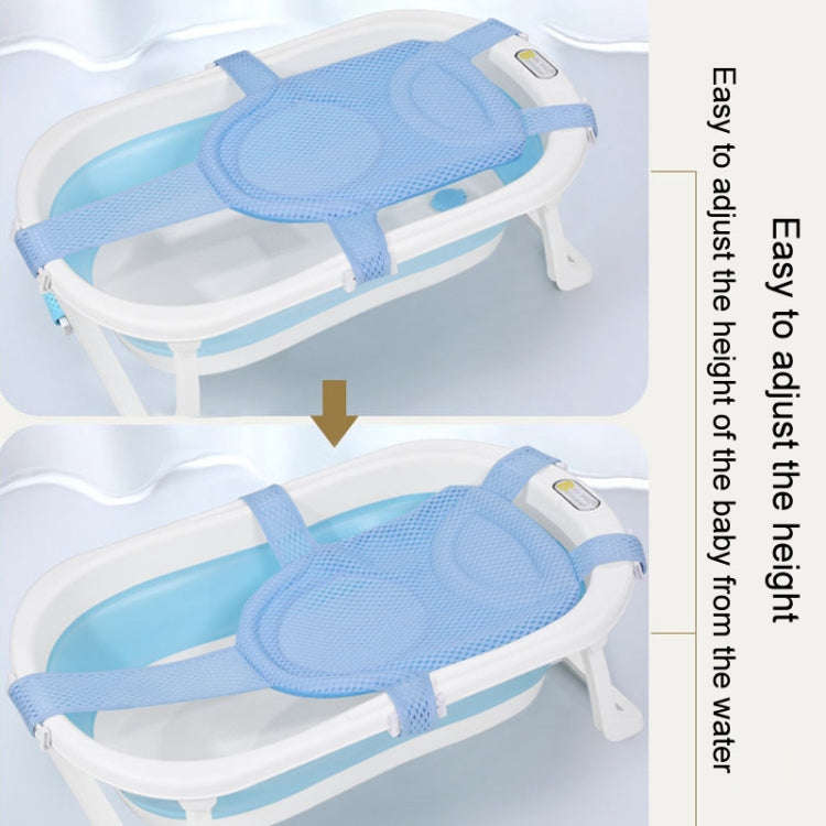 Baby Bath Tub Bathing Support Net Stand Newborn Non-Slip Suspended Shower Mat, Style: T-type Blue
