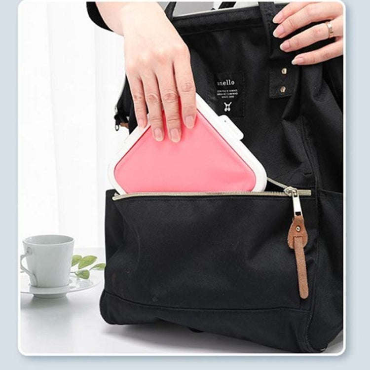 Sandwich Bread Fresh-keeping Storage Box Silicone Portable Take-out Lunch Box(Pink)