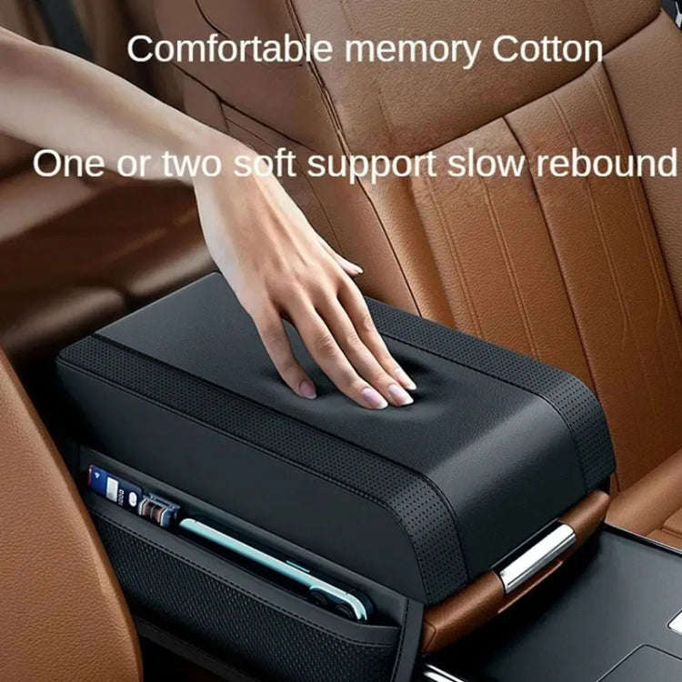Car Armrest Box Heightening Pad Memory Foam Elbow Support(Black)