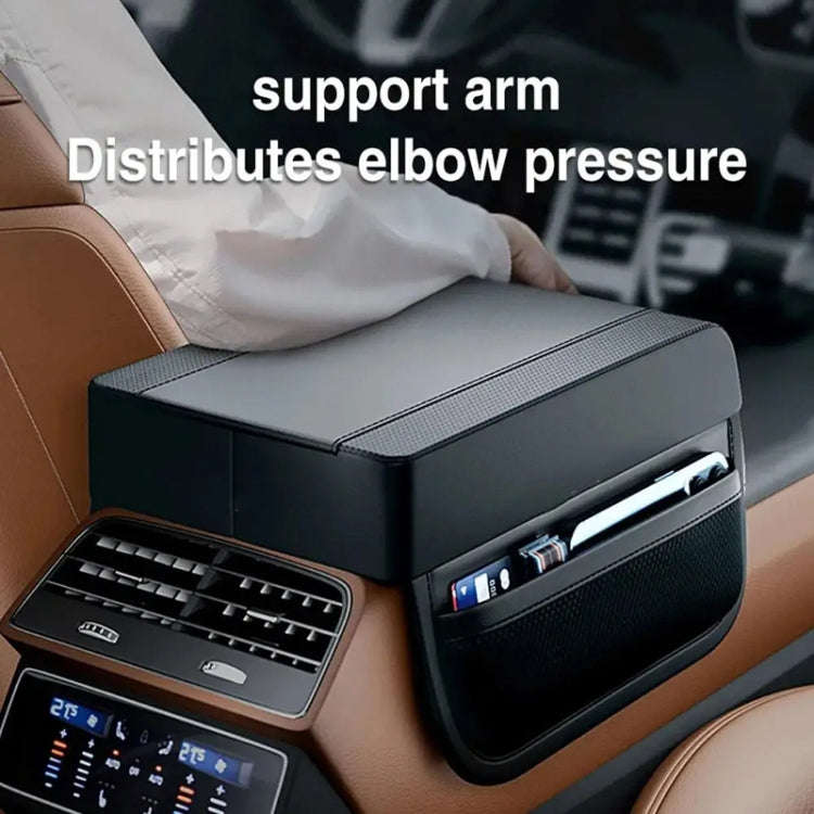 Car Armrest Box Heightening Pad Memory Foam Elbow Support(Black)