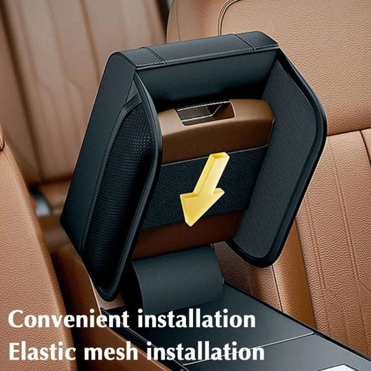 Car Armrest Box Heightening Pad Memory Foam Elbow Support(Black)
